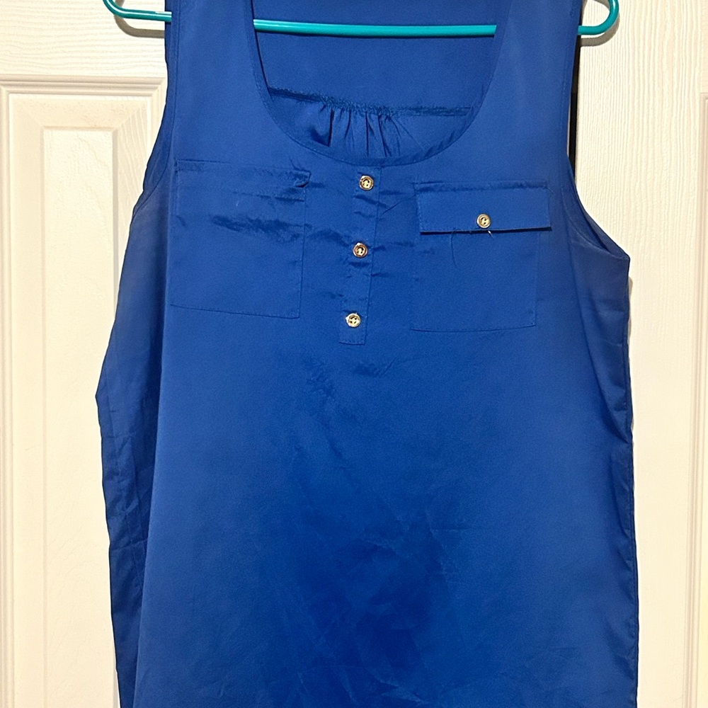 Blue Sleeveless Top